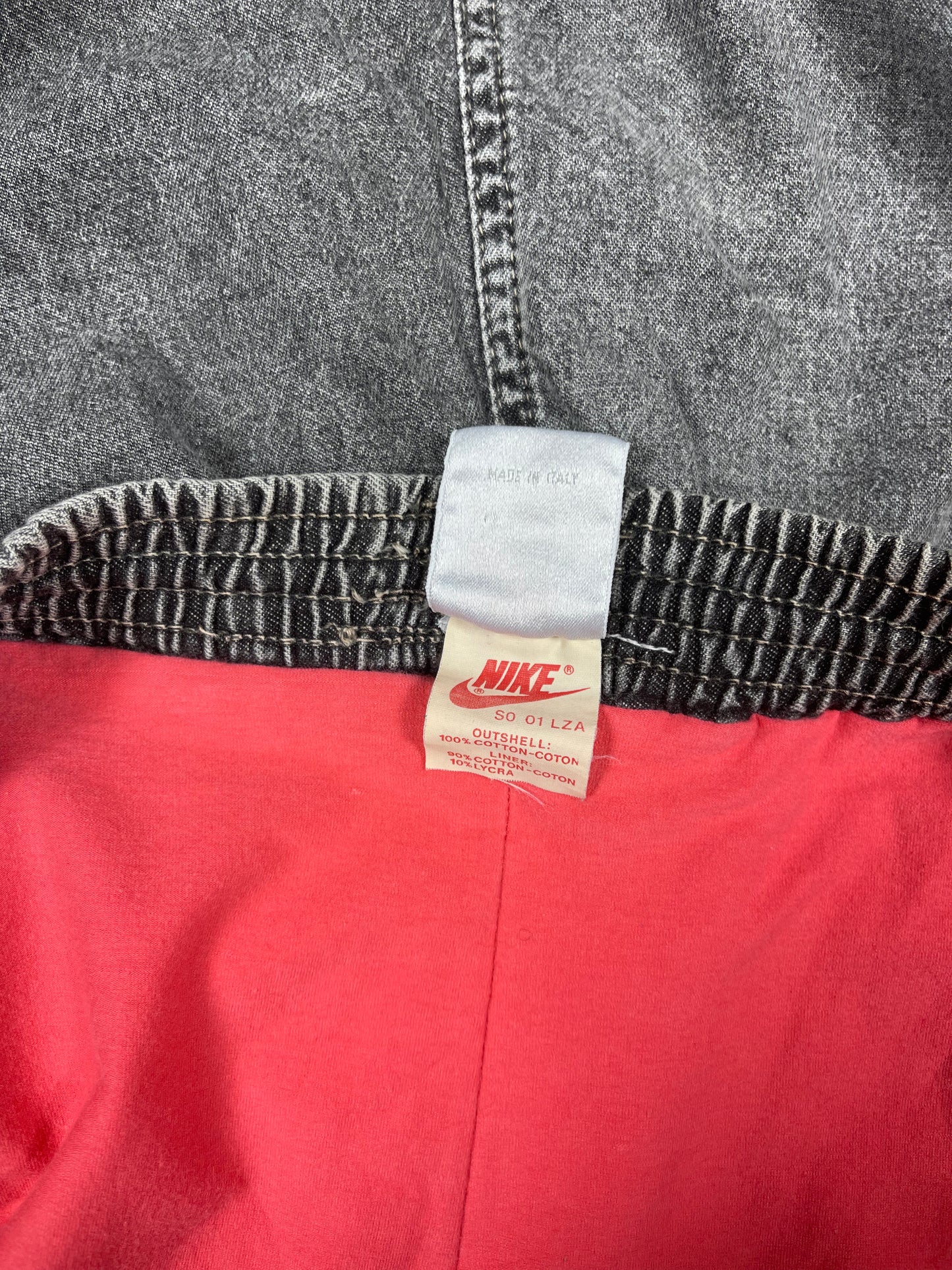 Vintage 80's 90's Nike Challenge Court Shorts Denim Jeans Acid Washed With Leggins Attached Andre Agassi Size M