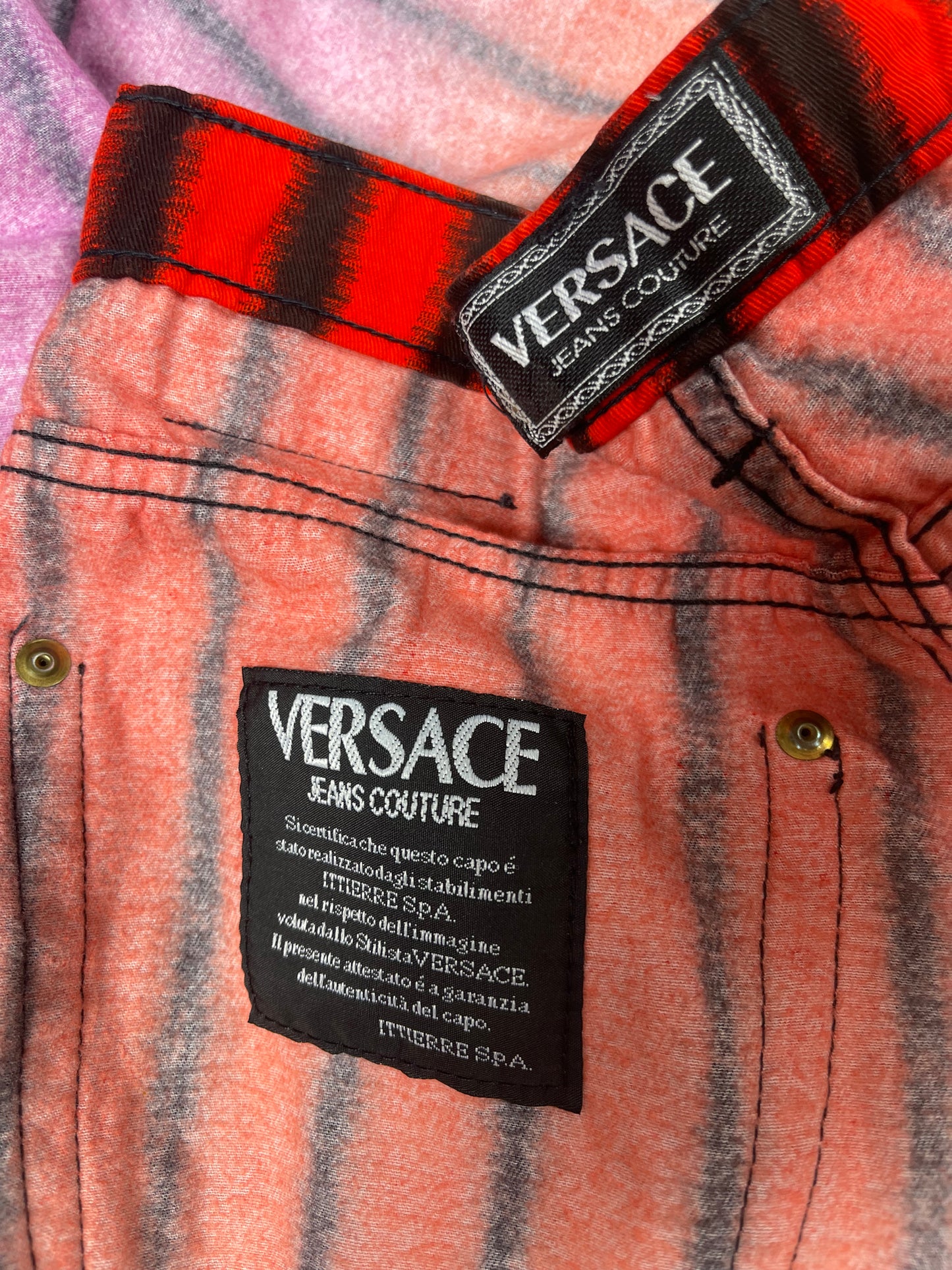 Versace Jeans Couture Pants Trousers Made in Italy Striped MultiColor Size S