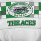 Archive Rare Classic Vintage Adidas Take Off The Aces RyeTown Tennis Club 1886 1986 Sweatshirt White Green Crew Neck