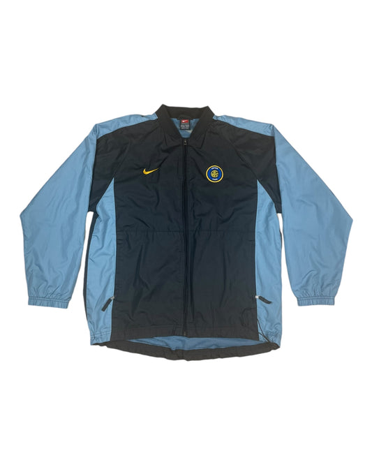Inter Internationale Milano Nike Team 1998-2000 Light Football Jacket / Shell Size L Blue Black