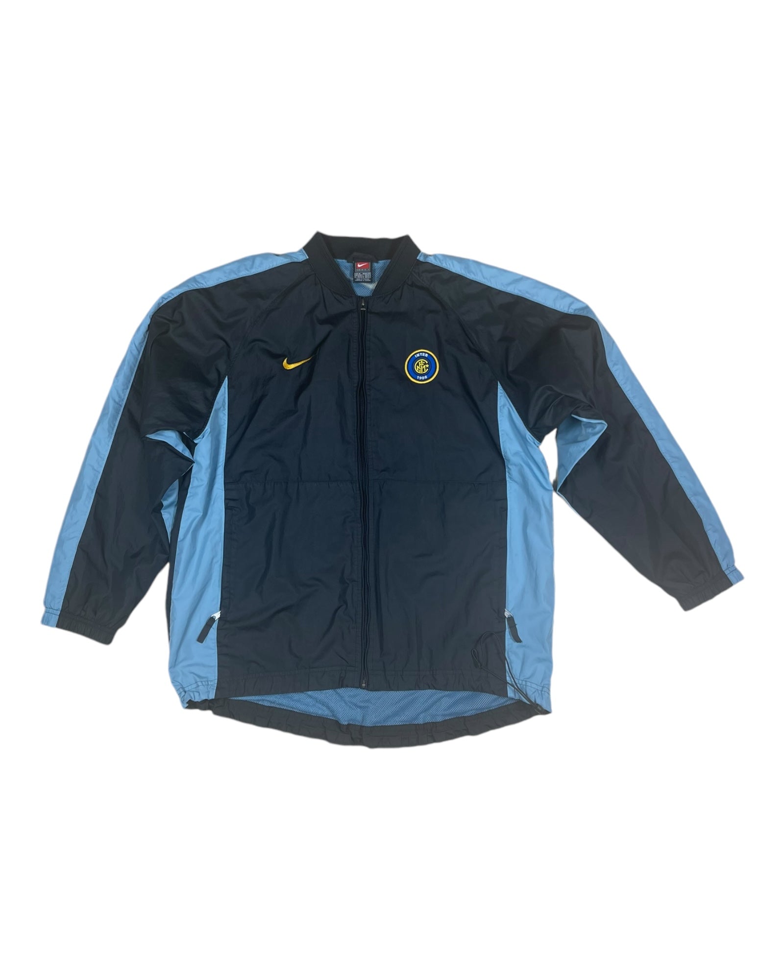 Inter Internationale Milano Nike Team 1998-2000 Light Football Jacket / Shell Size L Blue Black