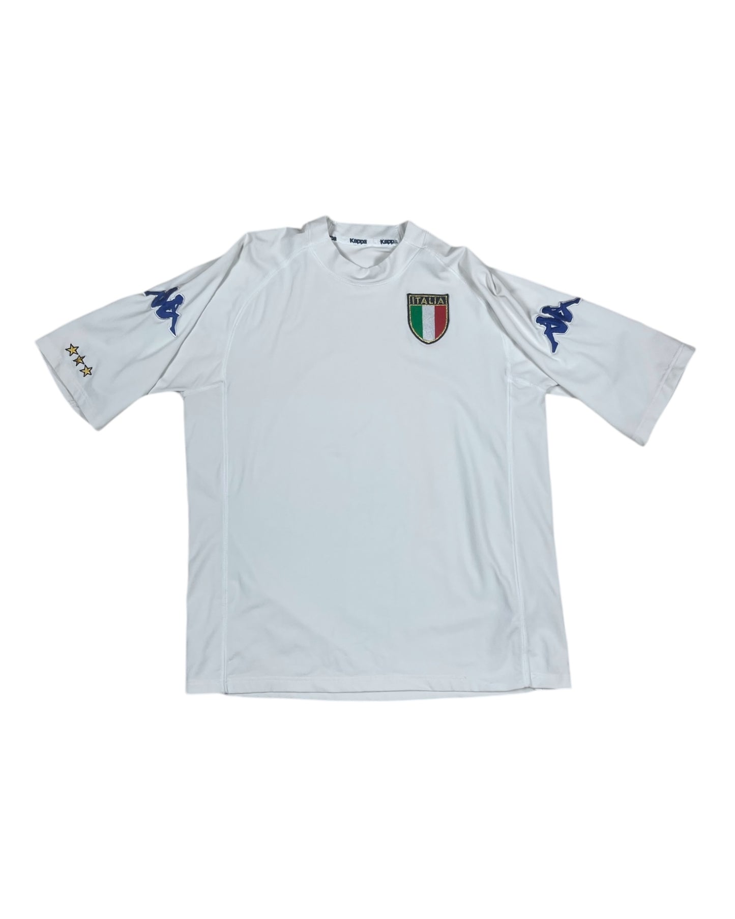 Kappa Italy Italia 2000-2001 Away Football Shirt Made in Italy Size L Slim Fit White Euro 2000