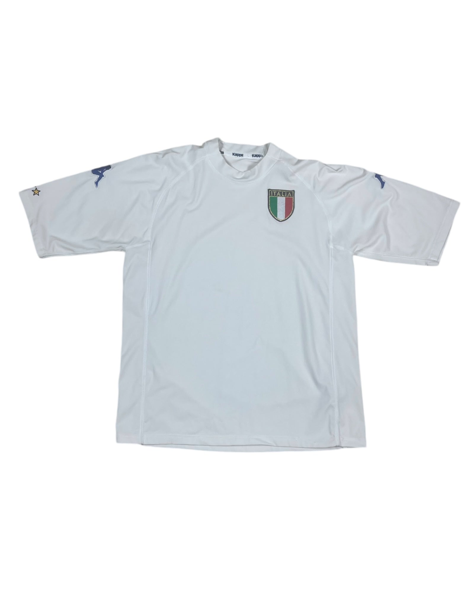 Kappa Italy Italia 2000-2001 Away Football Shirt Made in Italy Size L Slim Fit White Euro 2000