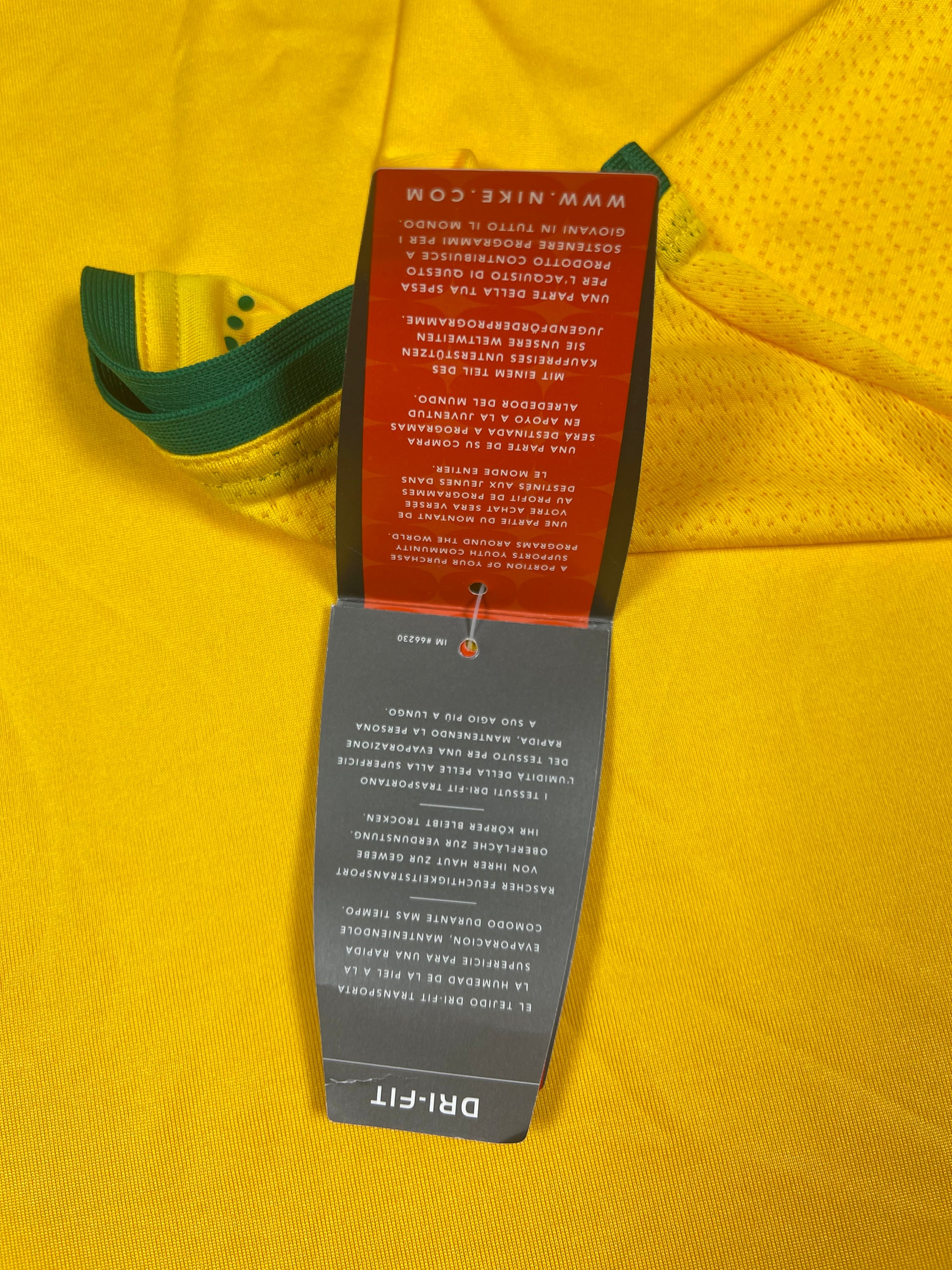🇧🇷New Authentic Brazil Brasil Nike 2000-2001 Home Football Shirt Yellow Green DRI FIT Deadstock NOS BNWT Size XL