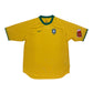 🇧🇷New Authentic Brazil Brasil Nike 2000-2001 Home Football Shirt Yellow Green DRI FIT Deadstock NOS BNWT Size XL