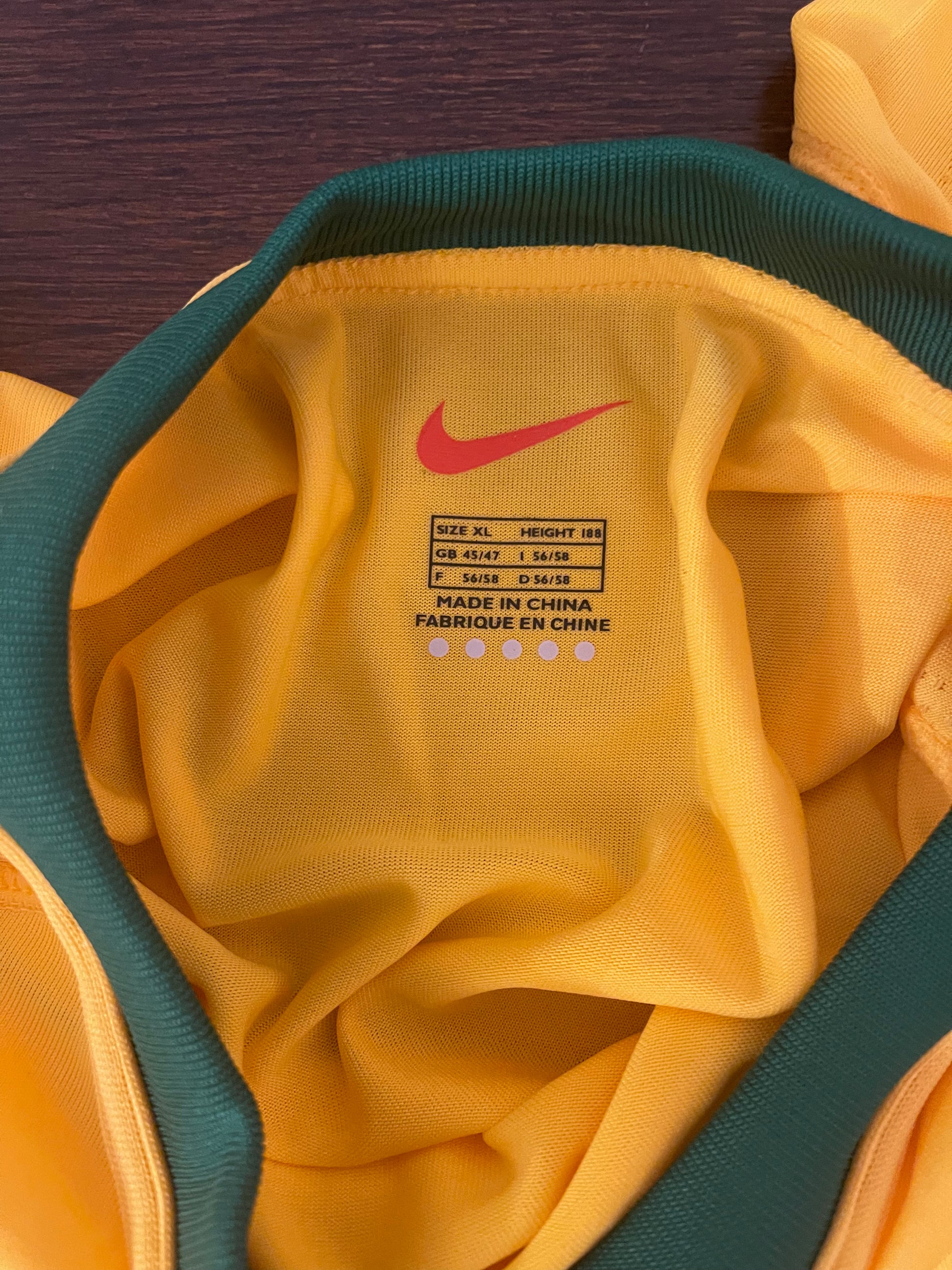 🇧🇷New Authentic Brazil Brasil Nike 2000-2001 Home Football Shirt Yellow Green DRI FIT Deadstock NOS BNWT Size XL