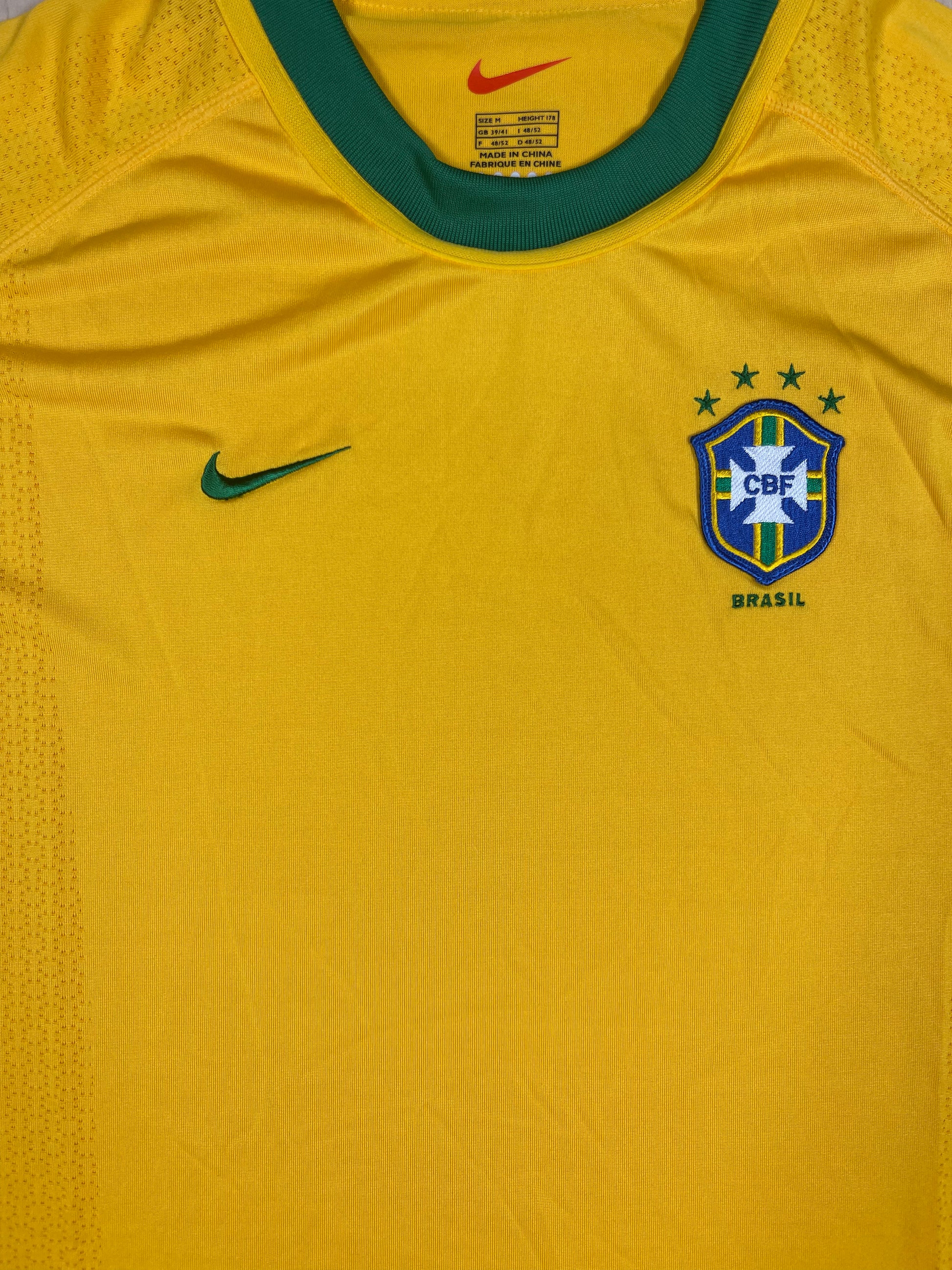 🇧🇷New Authentic Brazil Brasil Nike 2000-2001 Home Football Shirt Yellow Green DRI FIT Deadstock NOS BNWT Size XL