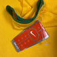 🇧🇷New Authentic Brazil Brasil Nike 2000-2001 Home Football Shirt Yellow Green DRI FIT Deadstock NOS BNWT Size XL