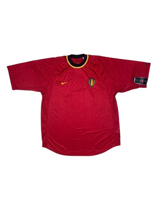 New Authentic Vintage Belgium Nike 2000 - 2001 Home Football Shirt Size L Red BNWT Deadstock NOS