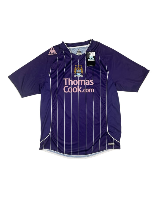 BNWT NOS Deadstock Manchester City Le Coq Sportif 2007 - 2008 Away Football Shirt Soccer Jersey Thomas Cook.Com Size XL