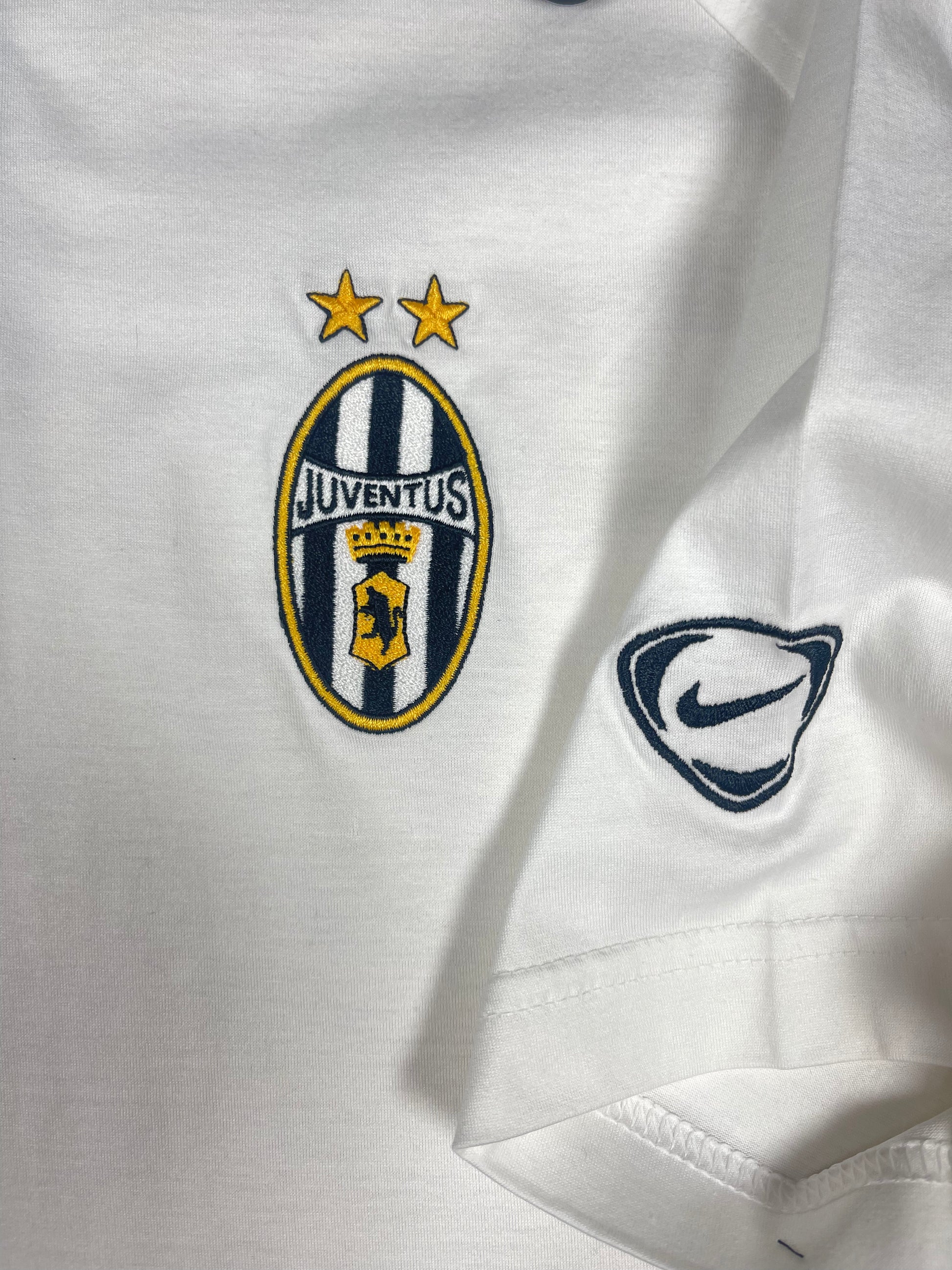 New Juventus Torino Nike Total 2003 - 2004 Polo Shirt White 100% Cotton Y2K BNWT NOS DeadStock