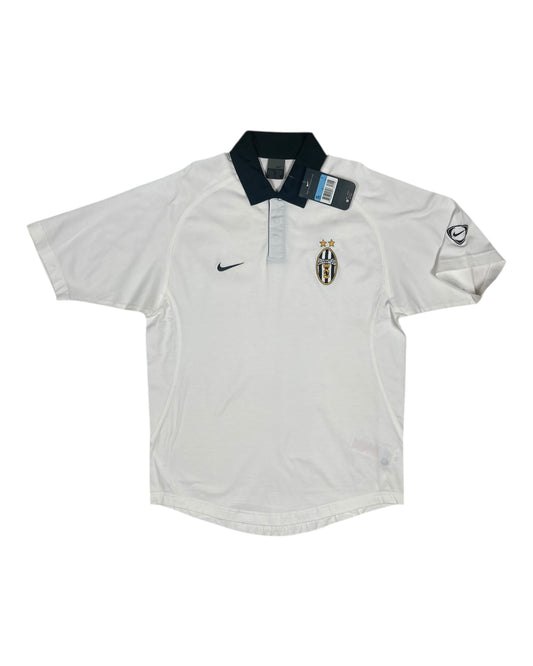 New Juventus Torino Nike Total 2003 - 2004 Polo Shirt White 100% Cotton Y2K BNWT NOS DeadStock