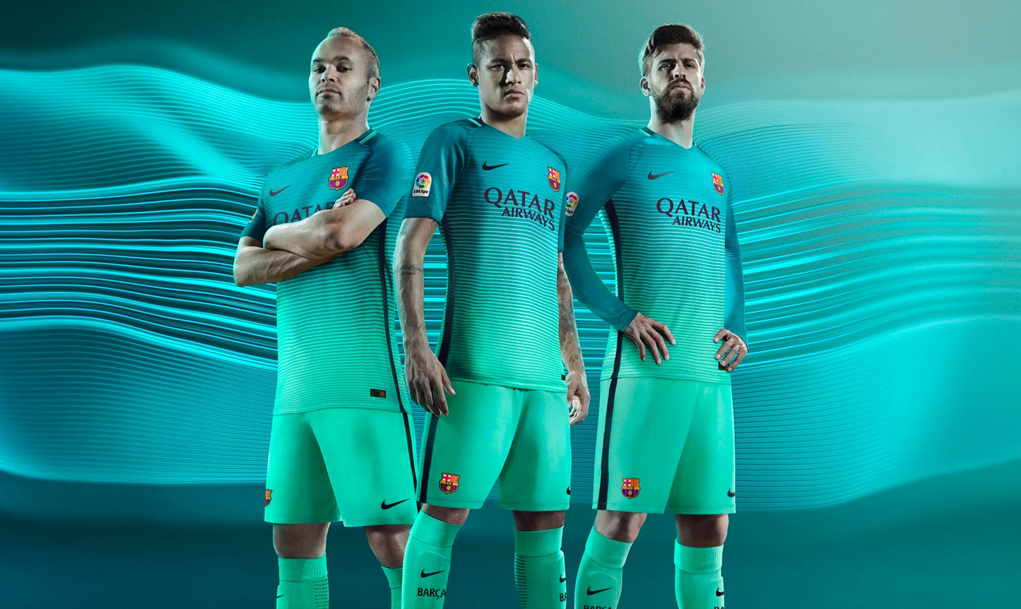 Barcelona Nike Aeroswift 2016 - 2017 Player's Edition / Issue Away Third Football Shirt