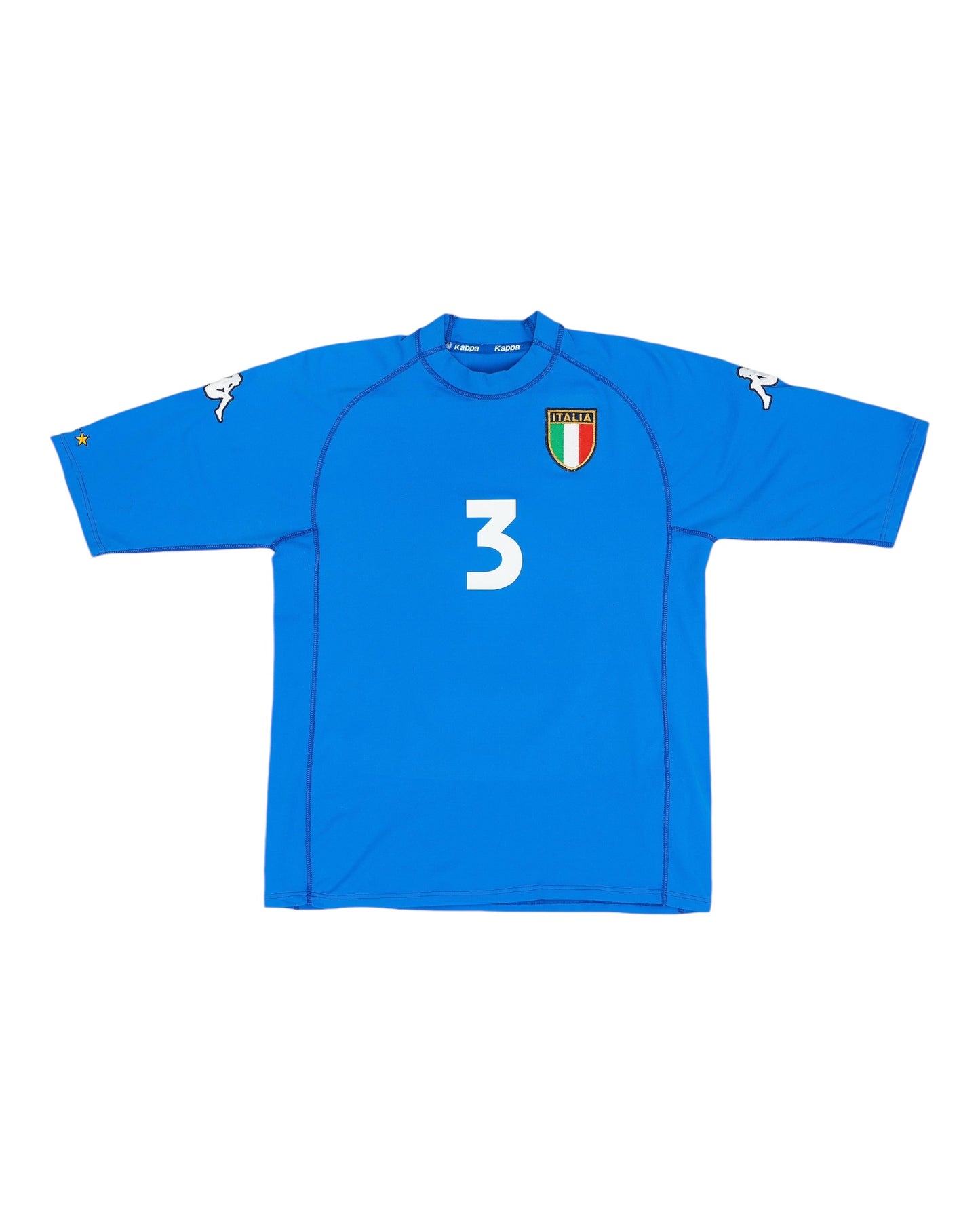 ⚽️Paolo Maldini Italy Italia 2000 - 2001 No 3 Kappa Gara Kombat Home Football Shirt Size XL Made in Italy Blue