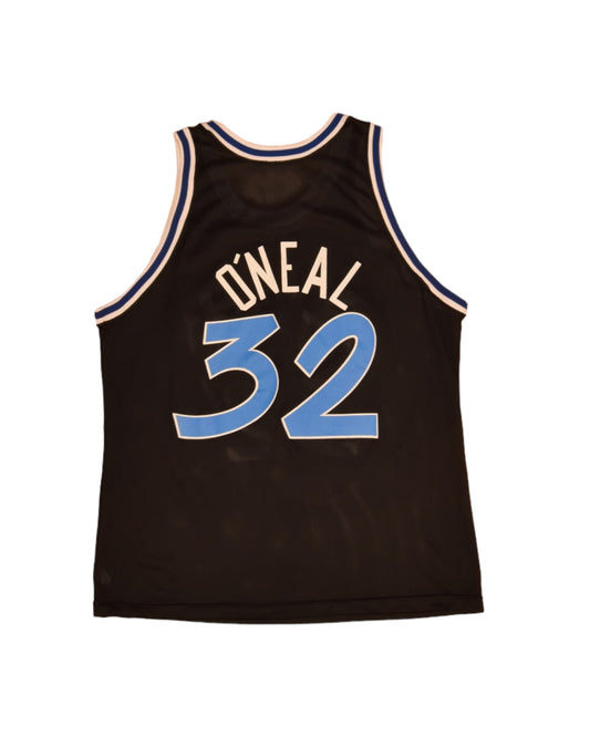 Vintage Orlando Magic Shaquille O'Neal 32  1992 - 1994 Champion NBA Away Basketball Jersey Size 48 XL Black Made in USA 26094