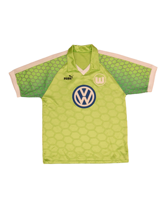 Vintage Wolfsburg Puma 1997 - 1998 Home Football Shirt Size M-L Green