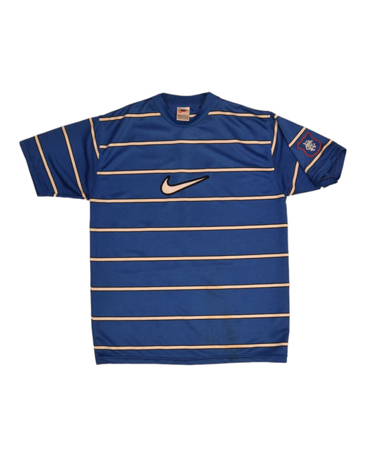 Vintage Glasgow Rangers Nike Jersey  '97 - '99 Central Swoosh Stripes Size S Training Blue White
