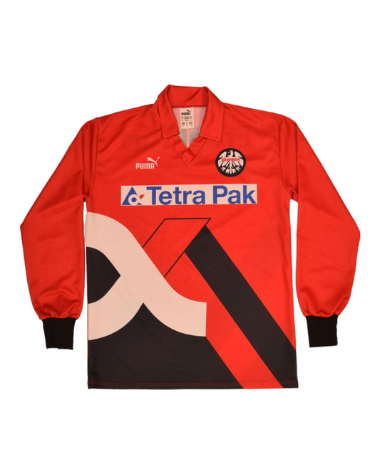 Eintracht Frankfurt Puma 1993 - 1994 Home Football Shirt Tetra Pak Size M Red Long Sleeved Made in Germany