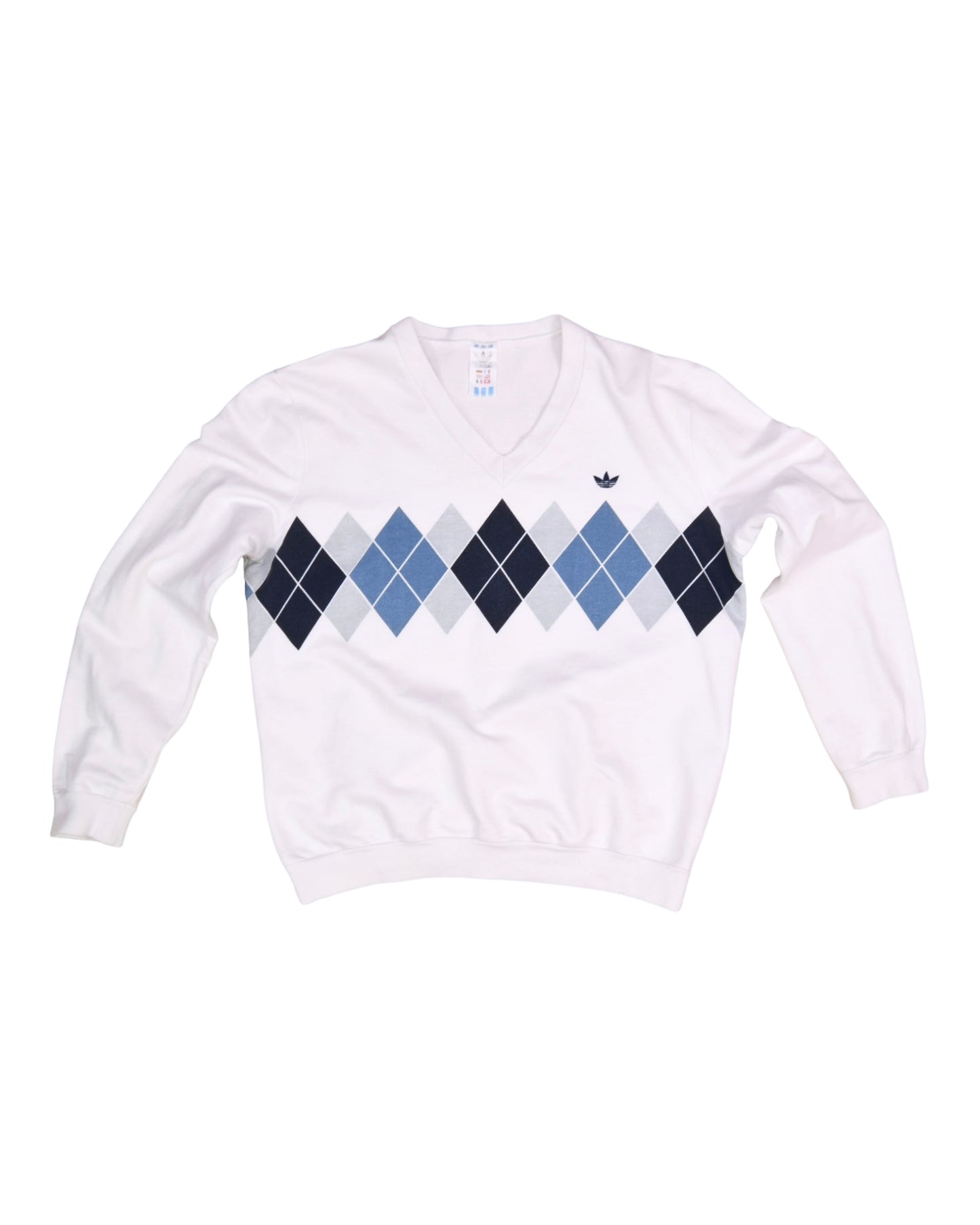 Vintage 80's Ivan Lendl Adidas Tennis Sweatshirt White Size S - M - L Cotton