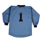 Oliver Kahn Adidas 1996 1997 1998 Bayern Munchen GK Goalkeeper Shirt Template #1 Size L Made in England  Blue