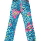 Y2K Versace Jeans Couture Ittierre Medusa Pants Made in Italy Animal Leopard Floral Flower Lilac Print Mid Waist Cotton