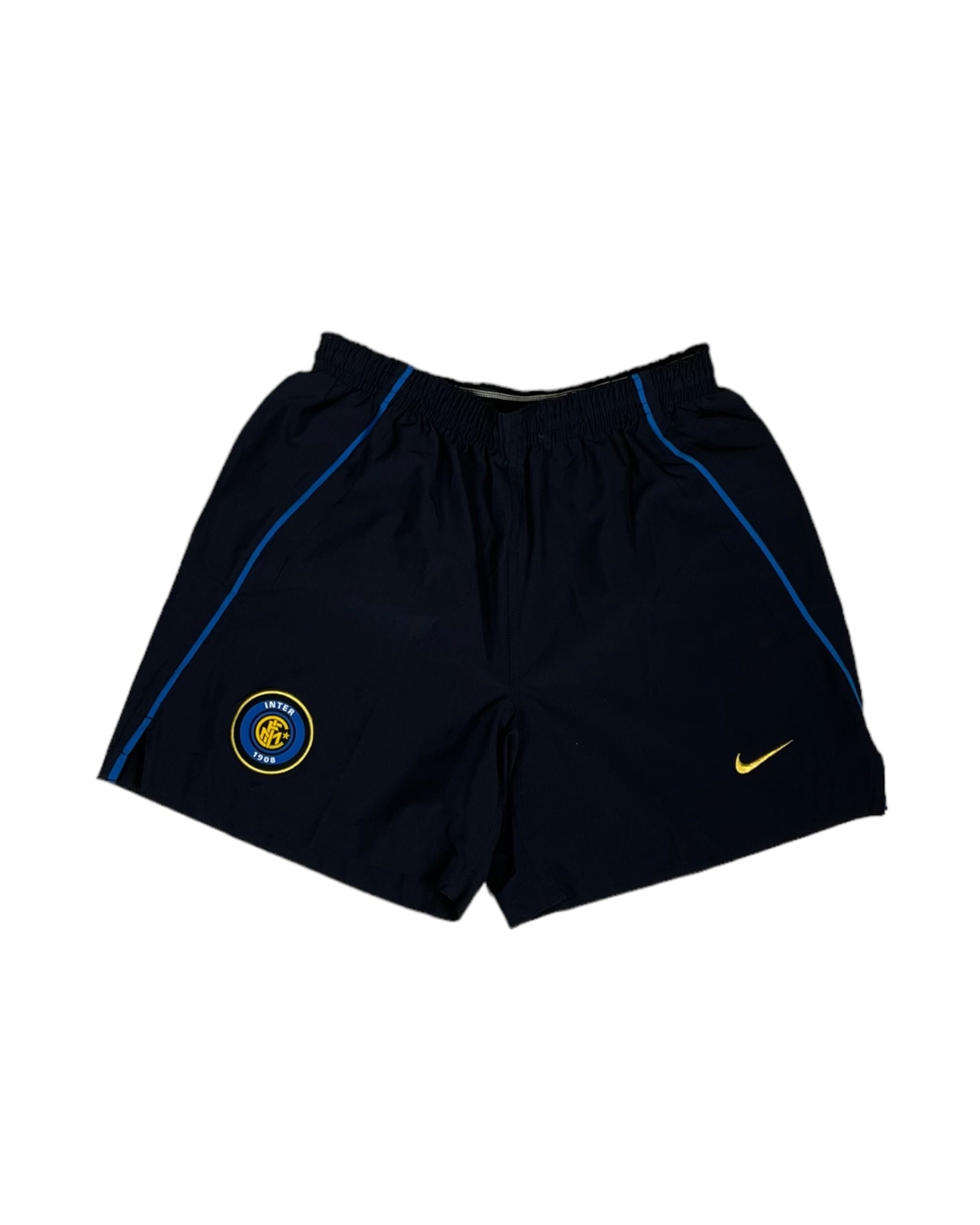 Authentic Inter Internazionale Milano Milan Nike  2000-2001 Home Football Shorts Black Blue Size M Made in UK BNWT NOS OG DS