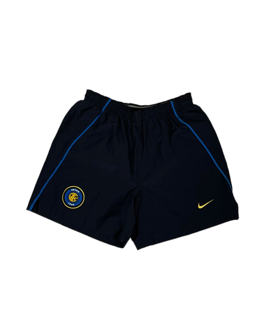 Authentic Inter Internazionale Milano Milan Nike  2000-2001 Home Football Shorts Black Blue Size M Made in UK BNWT NOS OG DS