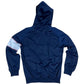 Vintage 80's Adidas Sweatshirt Hoodie Made in West Germany Quarter 1/4 Zip Blue White Polyester
