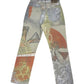 Vintage Y2K Just Cavalli Glitter Baroque Maximalism Jeans Pants Ittierre Size 28 42 Mid Waist Straight Cut Size S