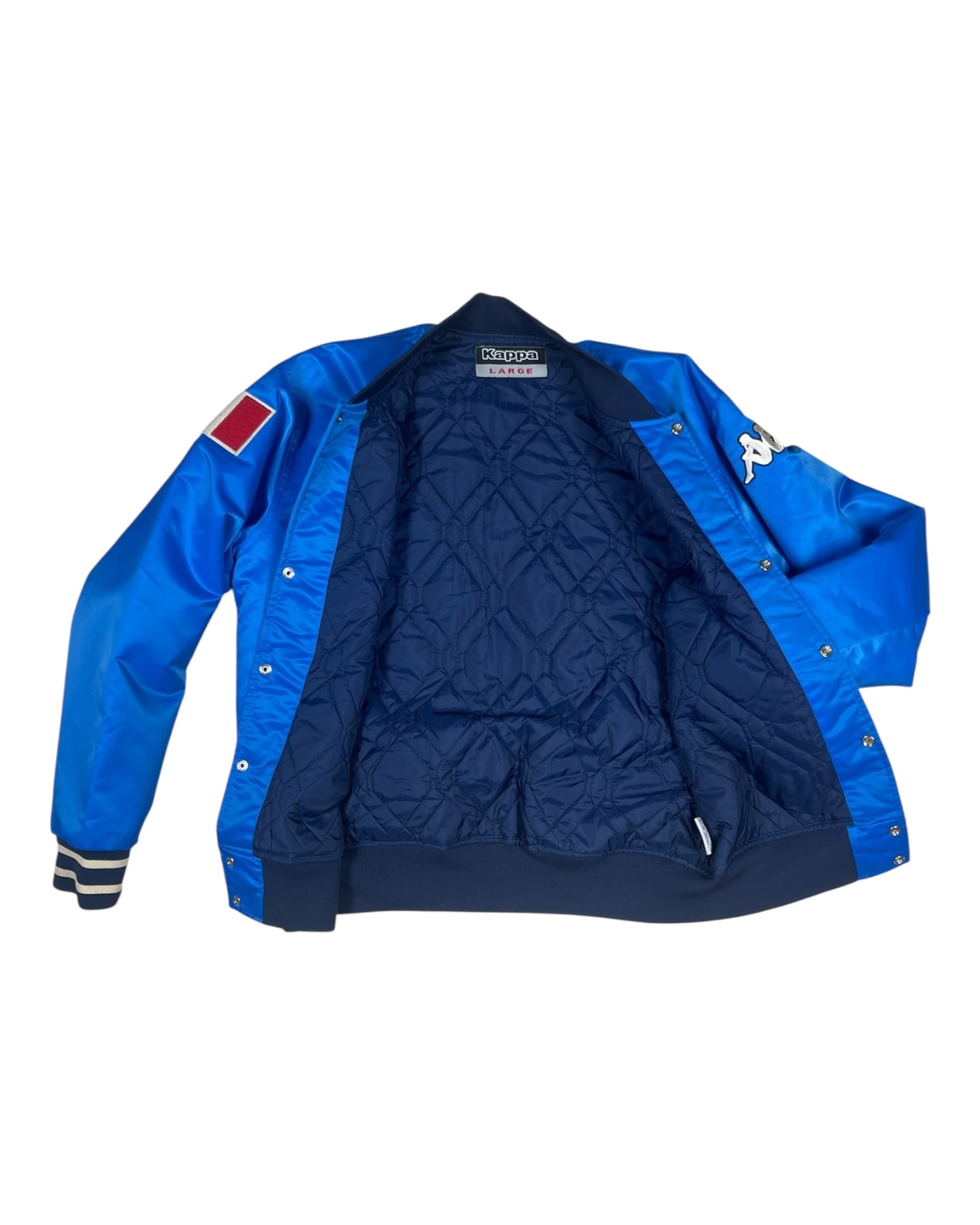 Y2K Italia Italy Kappa Varsity Bomber Jacket Letterman Jacket Baseball Jacket Nylon Varsity Jacket Snap Button Size L