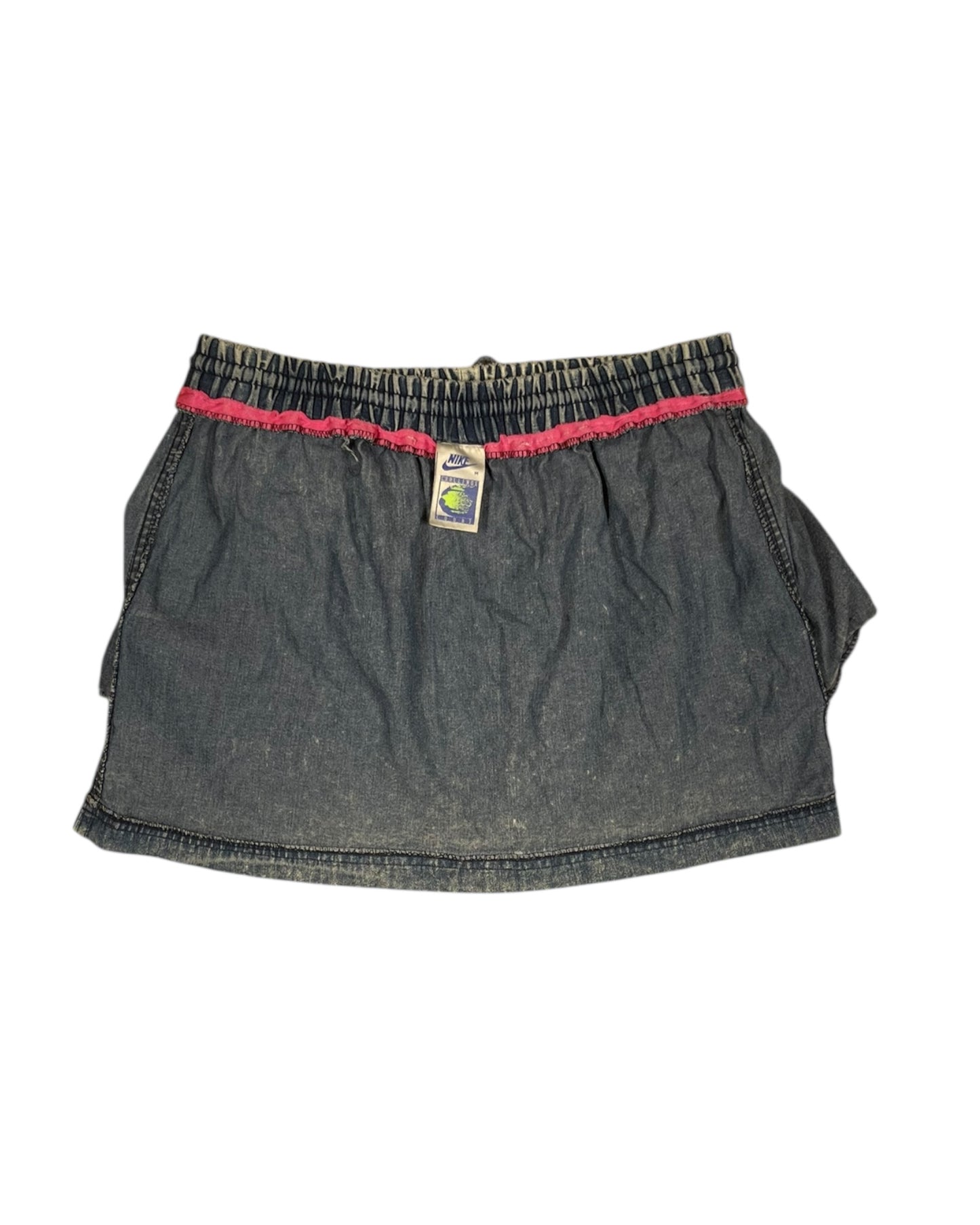 ☄️🎾Vintage 90's Nike Challenge Court Tennis Skirt Size M Acid Washed Denim Jeans Andre Agassi