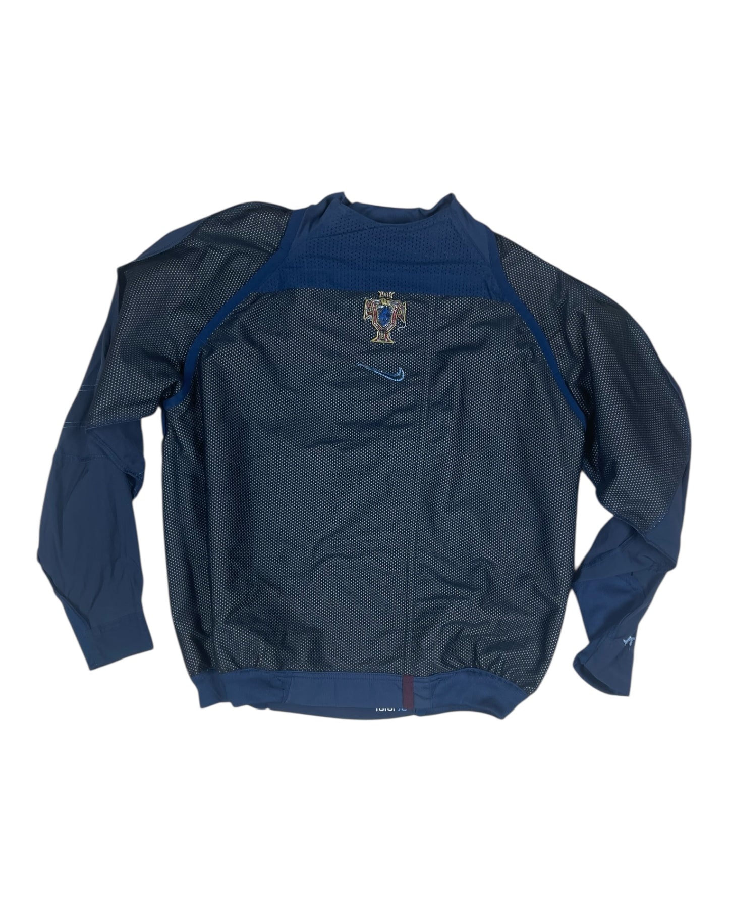 💎 🇵🇹Rare Iconic Y2K Nike Total 90 Portugal Drill Top 2004 - 2006 Sweatshirt Training Top Size M Cristiano Ronaldo Figo