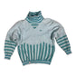 Vintage 90’s Adidas Sweatshirt Stripes Ocean Current Blue Curaçao Size M