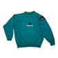 Vintage 90's Adidas Equipment EQT Sweatshirt / Crew Neck Green Boxy M L Made in Hong Kong Cotton Wide Collar