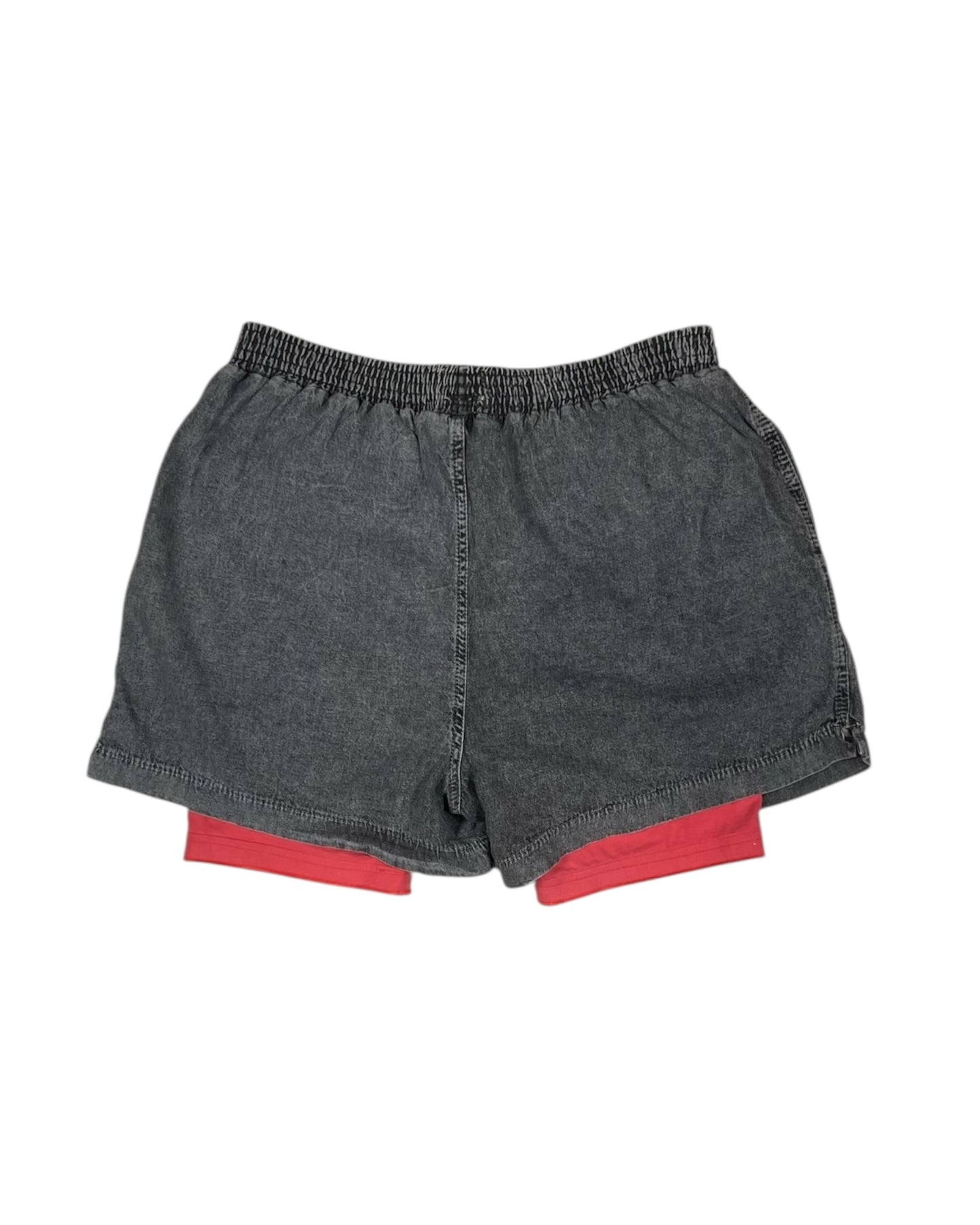 Vintage 80's 90's Nike Challenge Court Shorts Denim Jeans Acid Washed With Leggins Attached Andre Agassi Size M