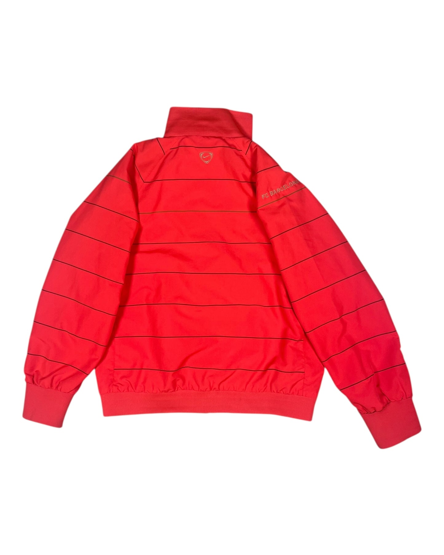 Barcelona Nike 2009 - 2011 Track Jacket Striped Orange Size L