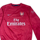 ⚽️Arsenal Nike Total 90 Sweatshirt Crew Neck Football Training 2009 - 2010 Fly Emirates Polyester