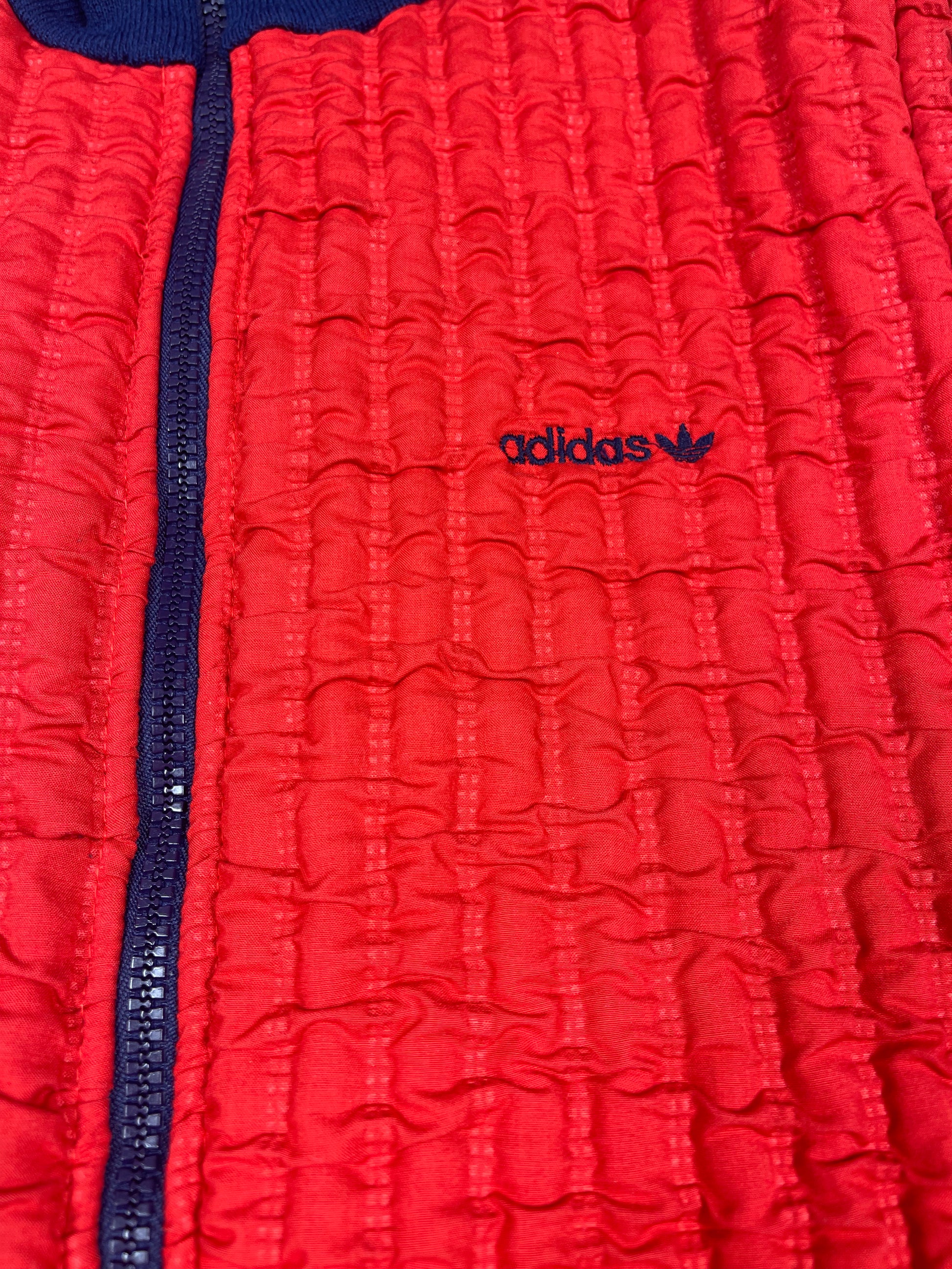 Rare 80's Vintage Adidas Track Top Jacket Made in West Germany Red Blue Size S