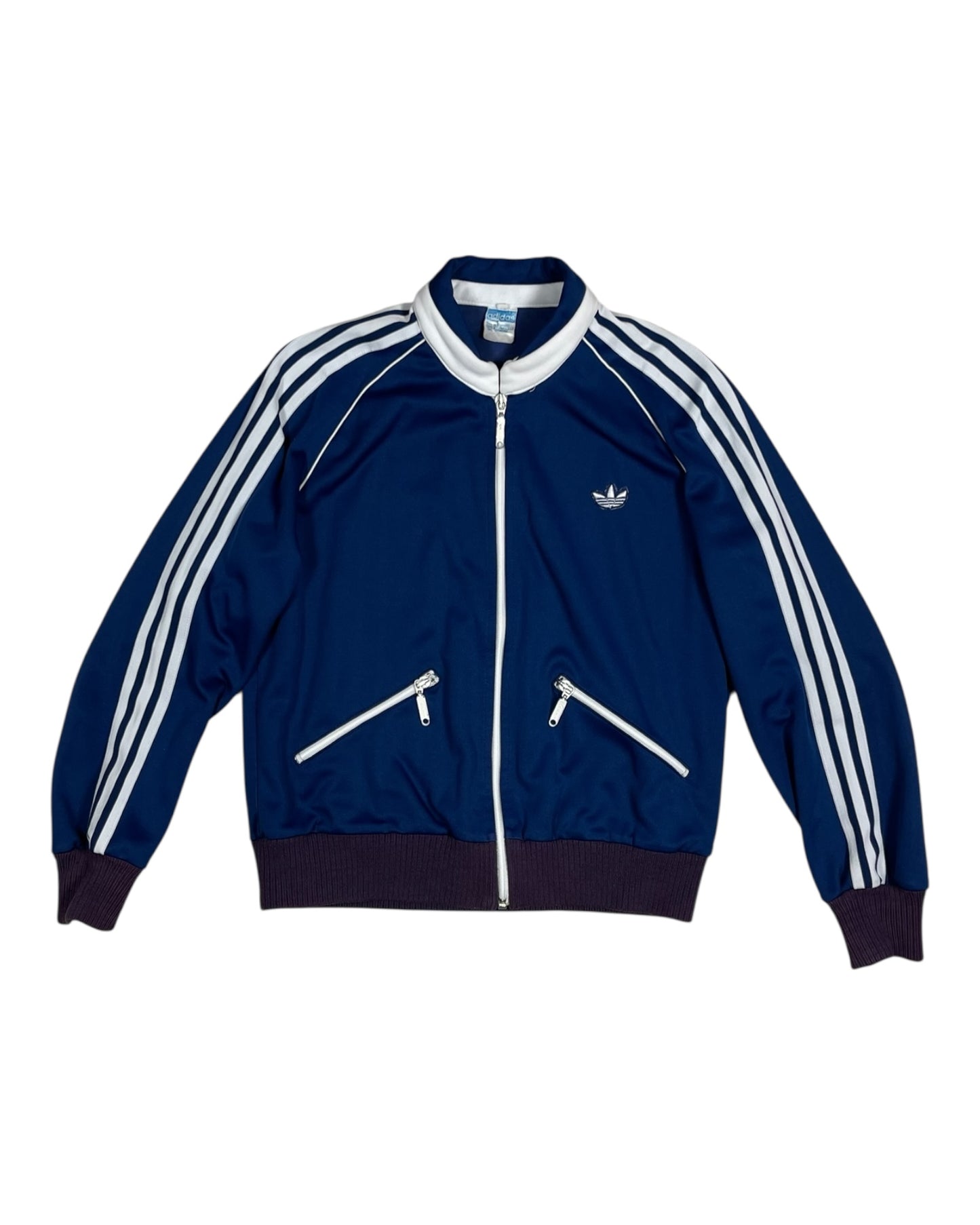 Rare True Grail 70's Adidas Ein Schwann Erzeugnis Purple Blue Made in West Germany Opti Zipper