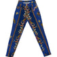 Rare Vintage 90's Gianni Versace Jeans Couture Stretch High Waisted Circus Harlequin Super Model Fit Bleu marine Ittierre Made in Italy 31 45 Size S-M