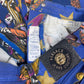 Rare Vintage 90's Gianni Versace Jeans Couture Stretch High Waisted Circus Harlequin Super Model Fit Bleu marine Ittierre Made in Italy 31 45 Size S-M
