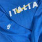 Rare Vintage 90's Italy Italia Nike Premier 1996 1997 1998 Sweatshirt Crew Neck Embroidered Size XL Blue Federazione Italiana Giuoco Calcio