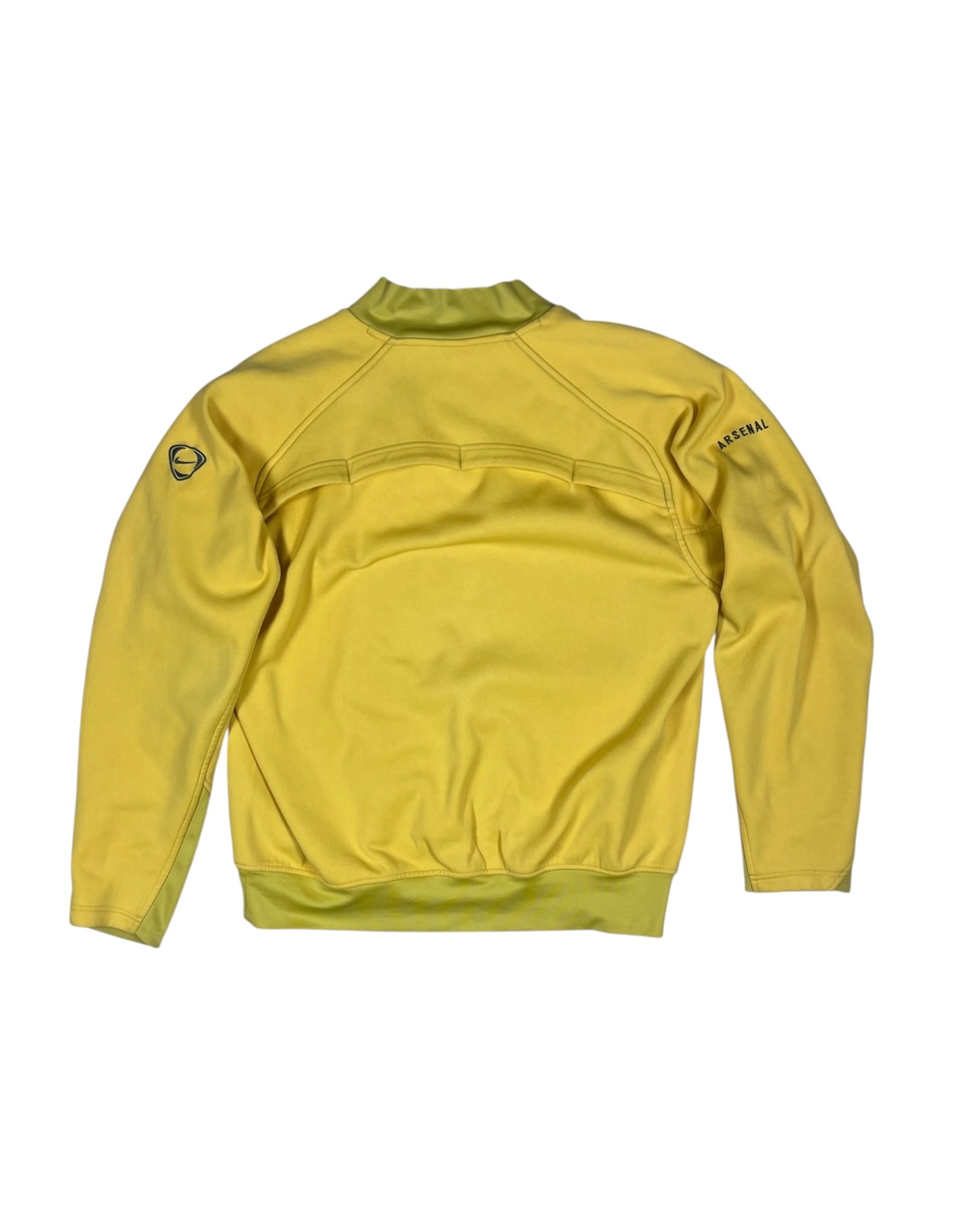 Y2K Arsenal Nike Total 90 2005 - 2006 Drill Top Sweat Top Yellow Size L