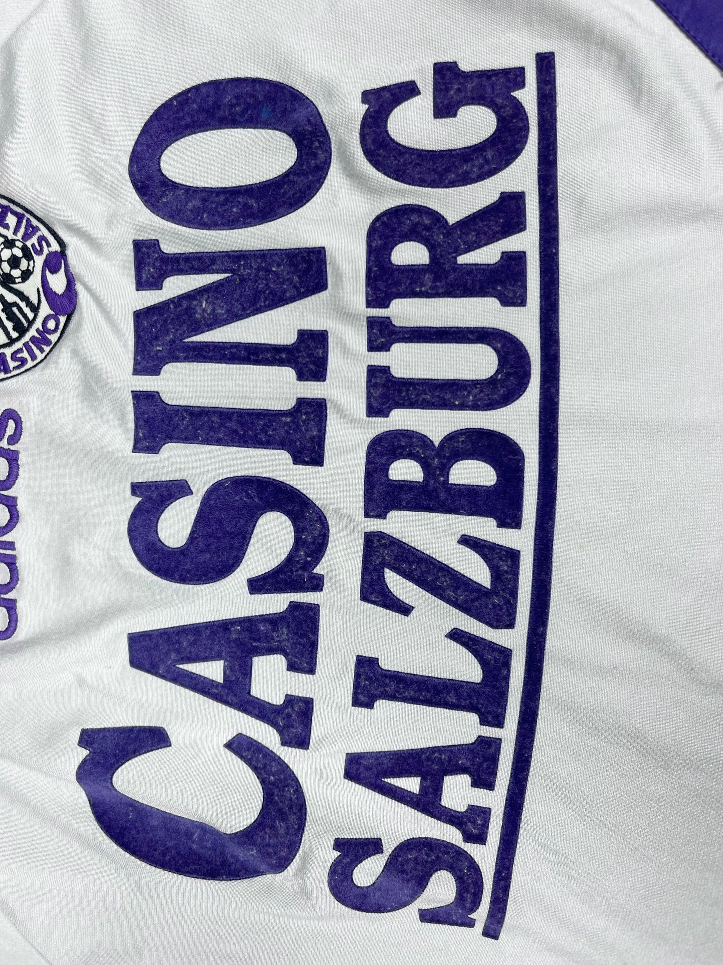 SV Casino Salzburg Adidas 1993 - 1994 Home Football Shirt White Size L