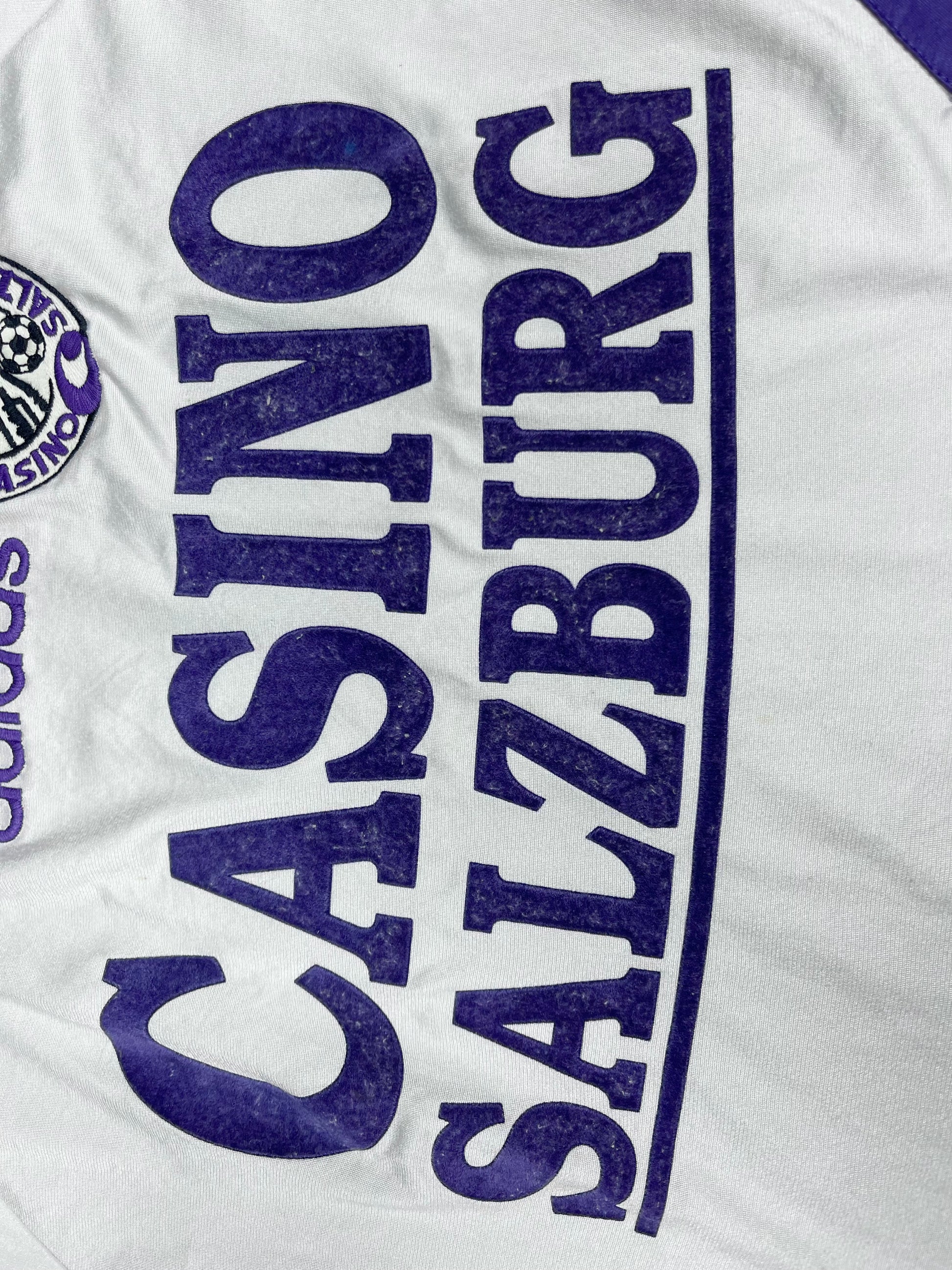 SV Casino Salzburg Adidas 1993 - 1994 Home Football Shirt White Size L
