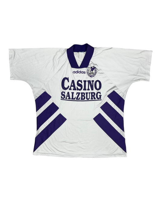 SV Casino Salzburg Adidas 1993 - 1994 Home Football Shirt White Size L