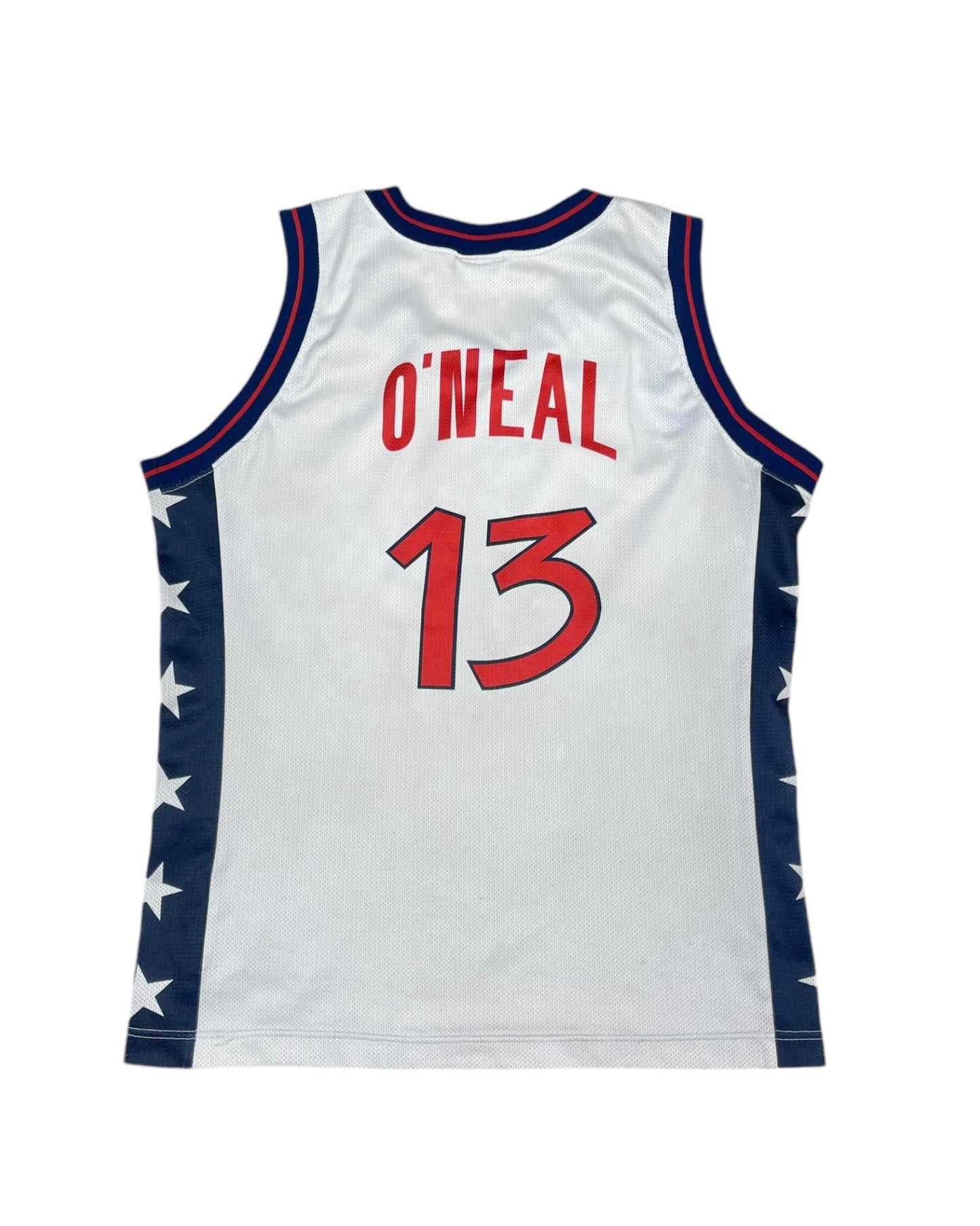 Shaquille O'Neal Champion Team USA Dream Team Olympics Atlanta 1996 Basketball Jersey White Size M NBA