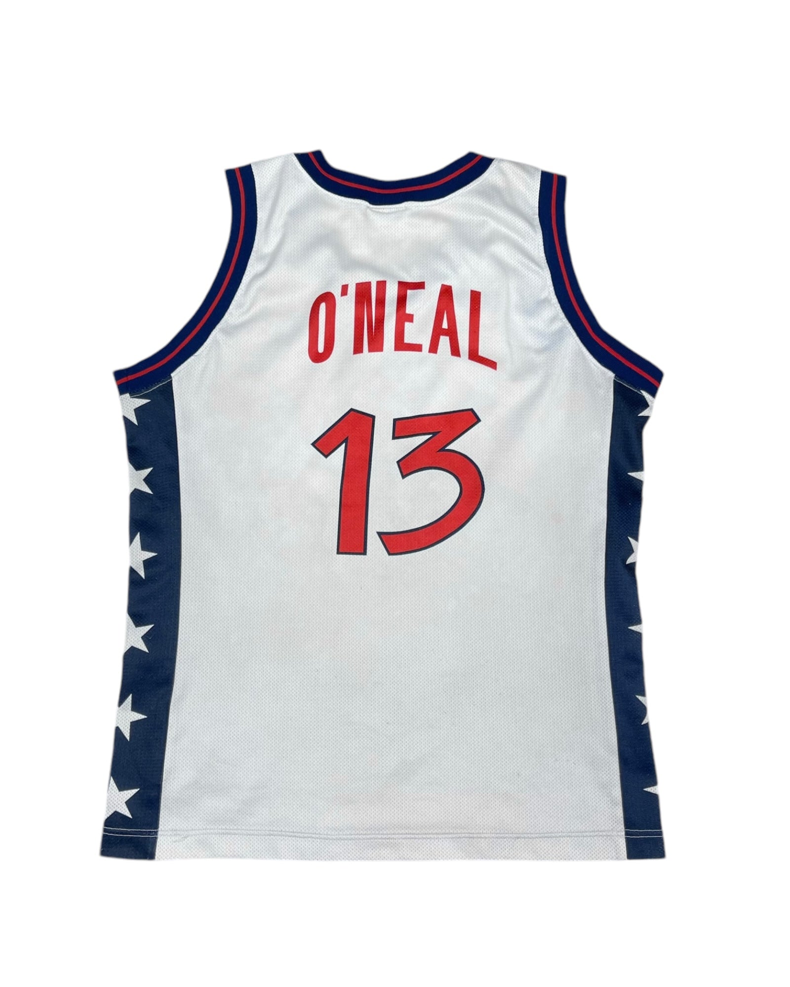 Shaquille O'Neal Champion Team USA Dream Team Olympics Atlanta 1996 Basketball Jersey White Size M NBA