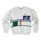 Vintage 80's Lacoste Chemise Tennis Sweatshirt Crew Neck Made in France White Size M - L