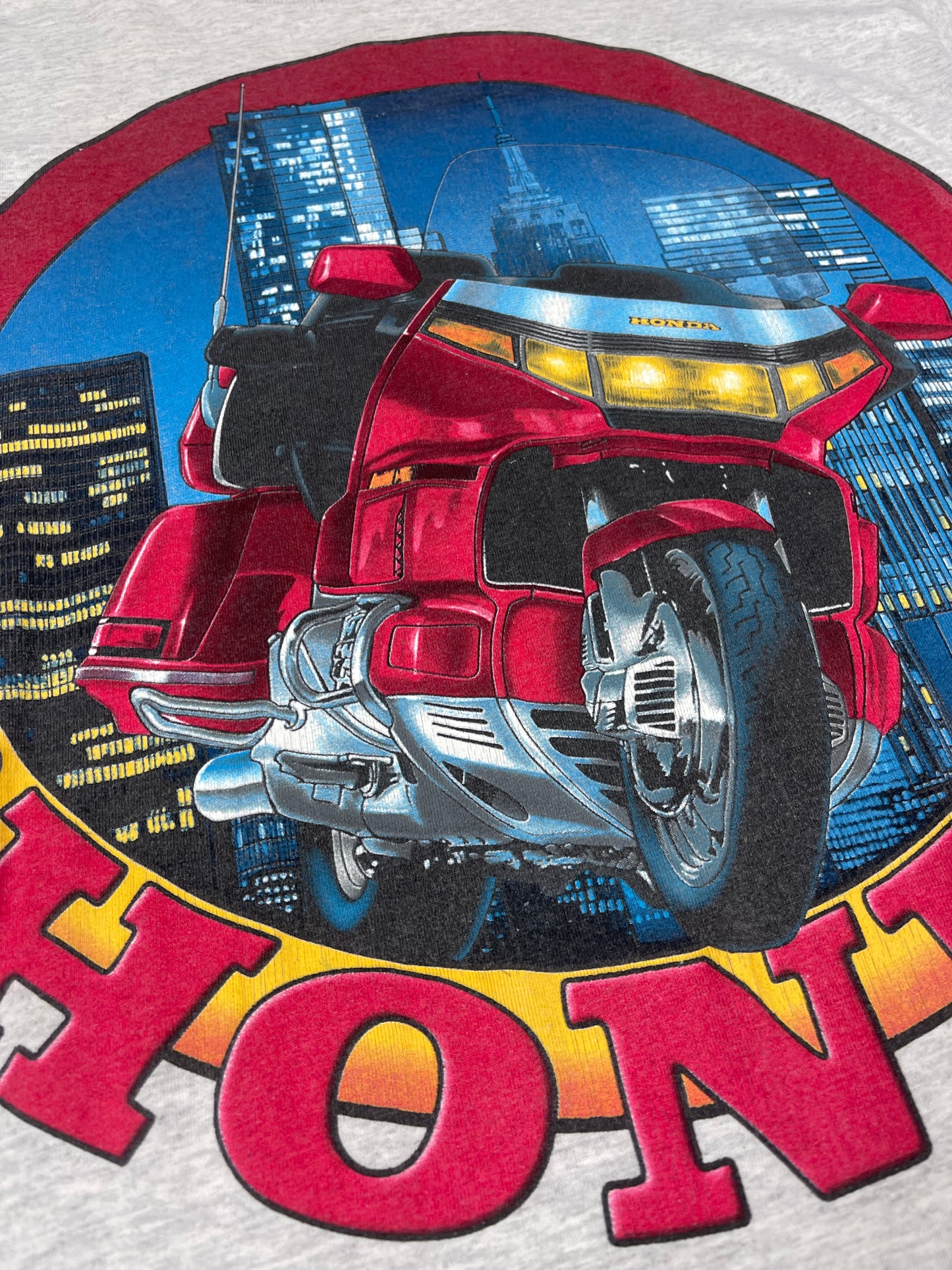 Vintage 1996 Honda Graphic Tee T-Shirt Racing Trinity Products Size Grey Size M-L